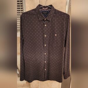 Ted Baker Charcoal Geometric Button-Down Shirt